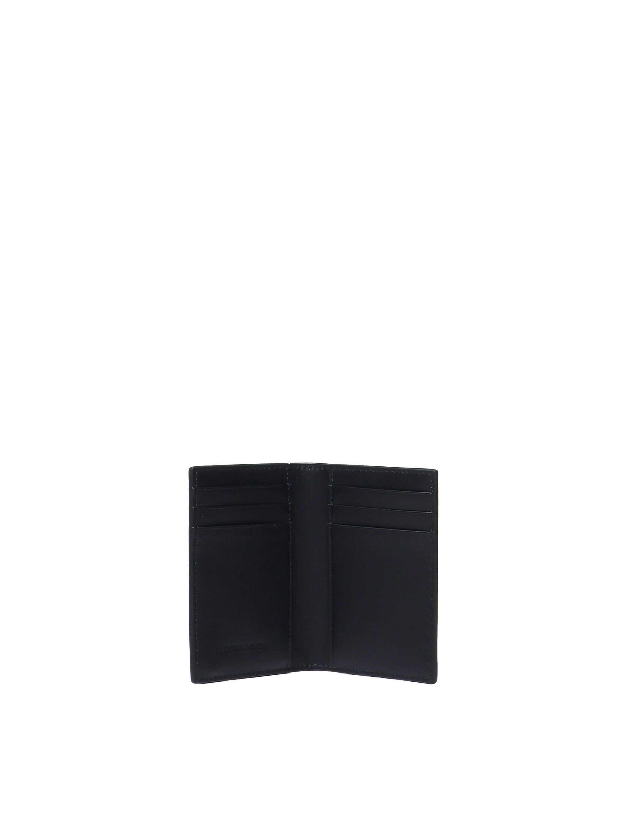 Porta carte Intrecciato in pelle con patta 749417 VCPQ48803 BOTTEGA VENETA 