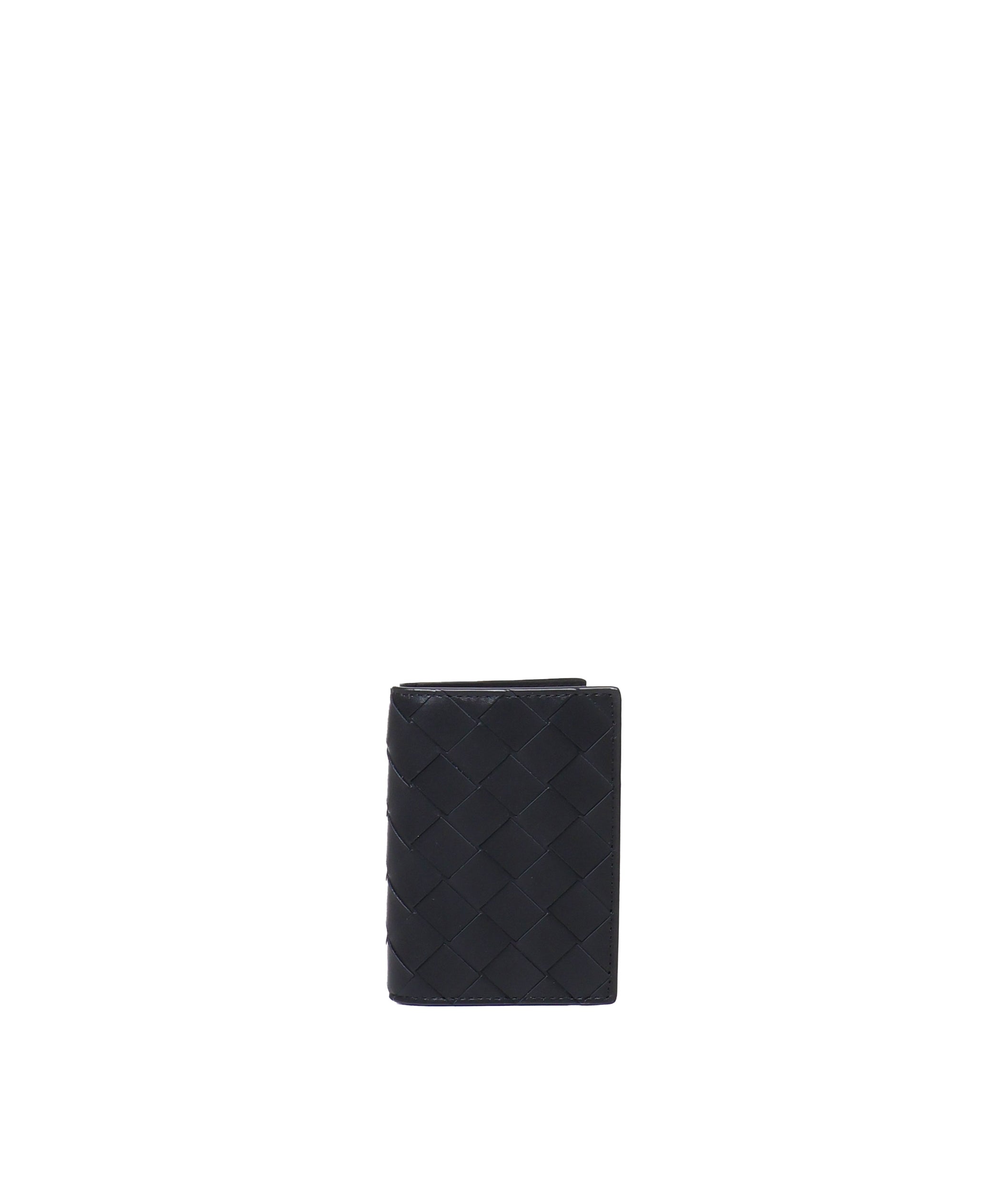 Porta carte Intrecciato in pelle con patta 749417 VCPQ48803 BOTTEGA VENETA 