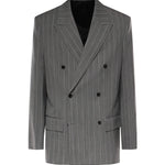 Giacca gessata in lana leggera 862216 V6E001532 BOTTEGA VENETA 