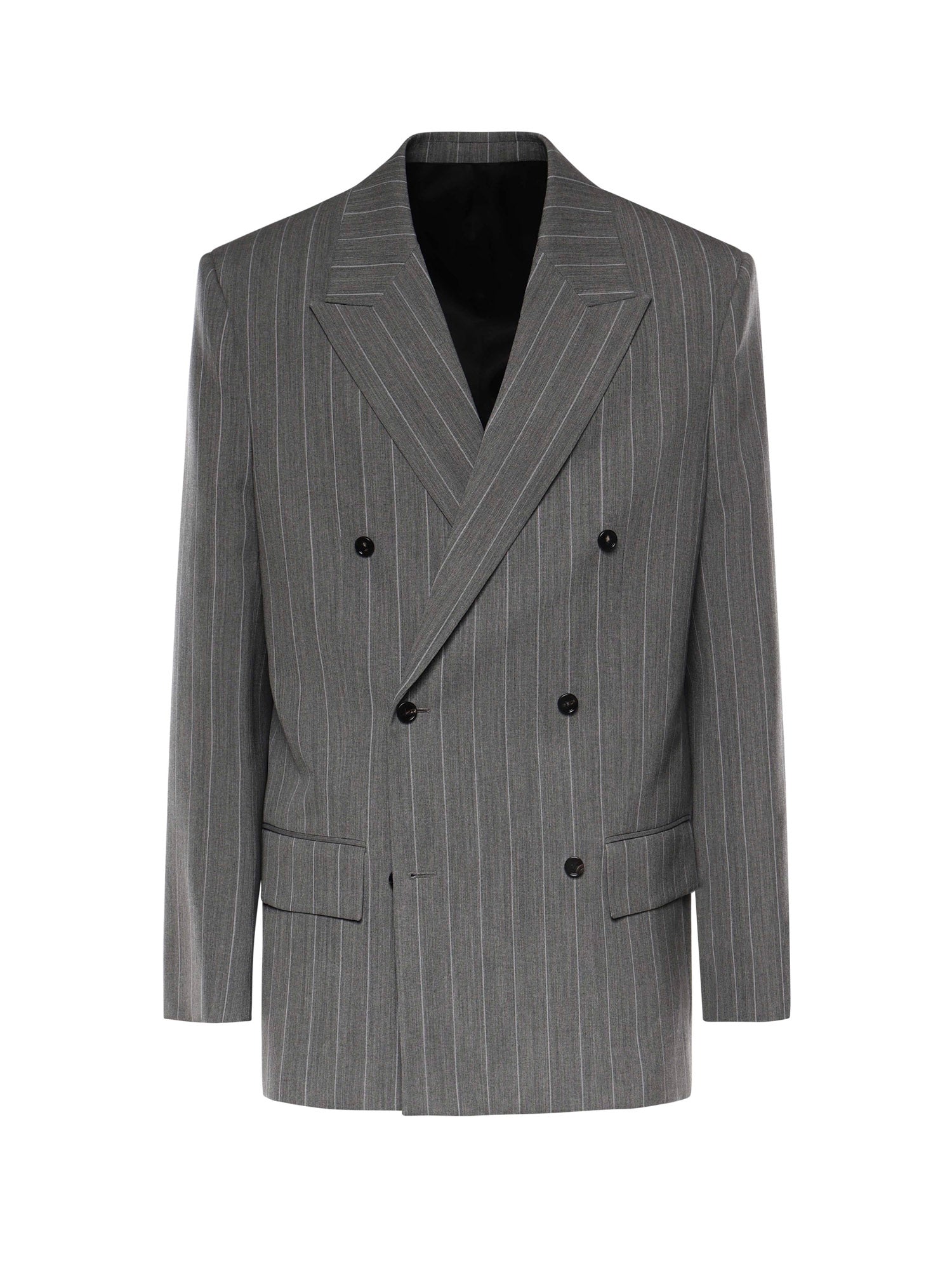 Giacca gessata in lana leggera 862216 V6E001532 BOTTEGA VENETA 