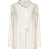 Camicia in satin di seta fluida 862348 V6H109071 BOTTEGA VENETA 