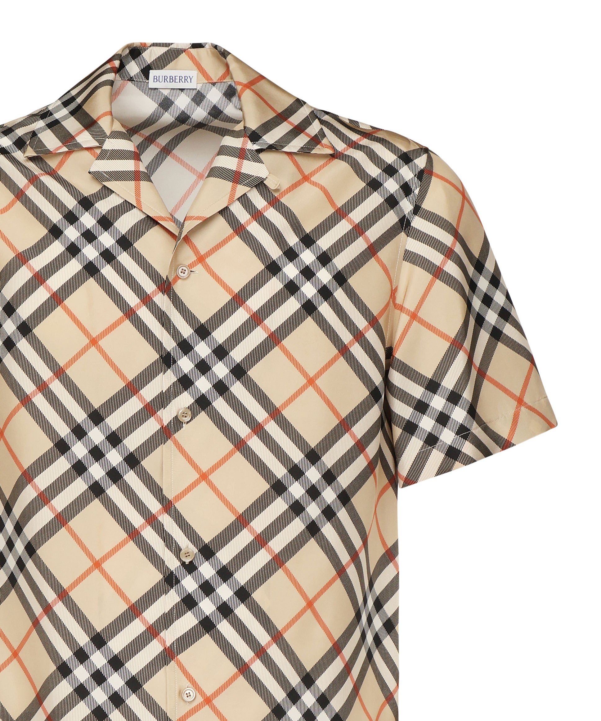 Camicia Check in seta 8091202 B9368 BURBERRY 