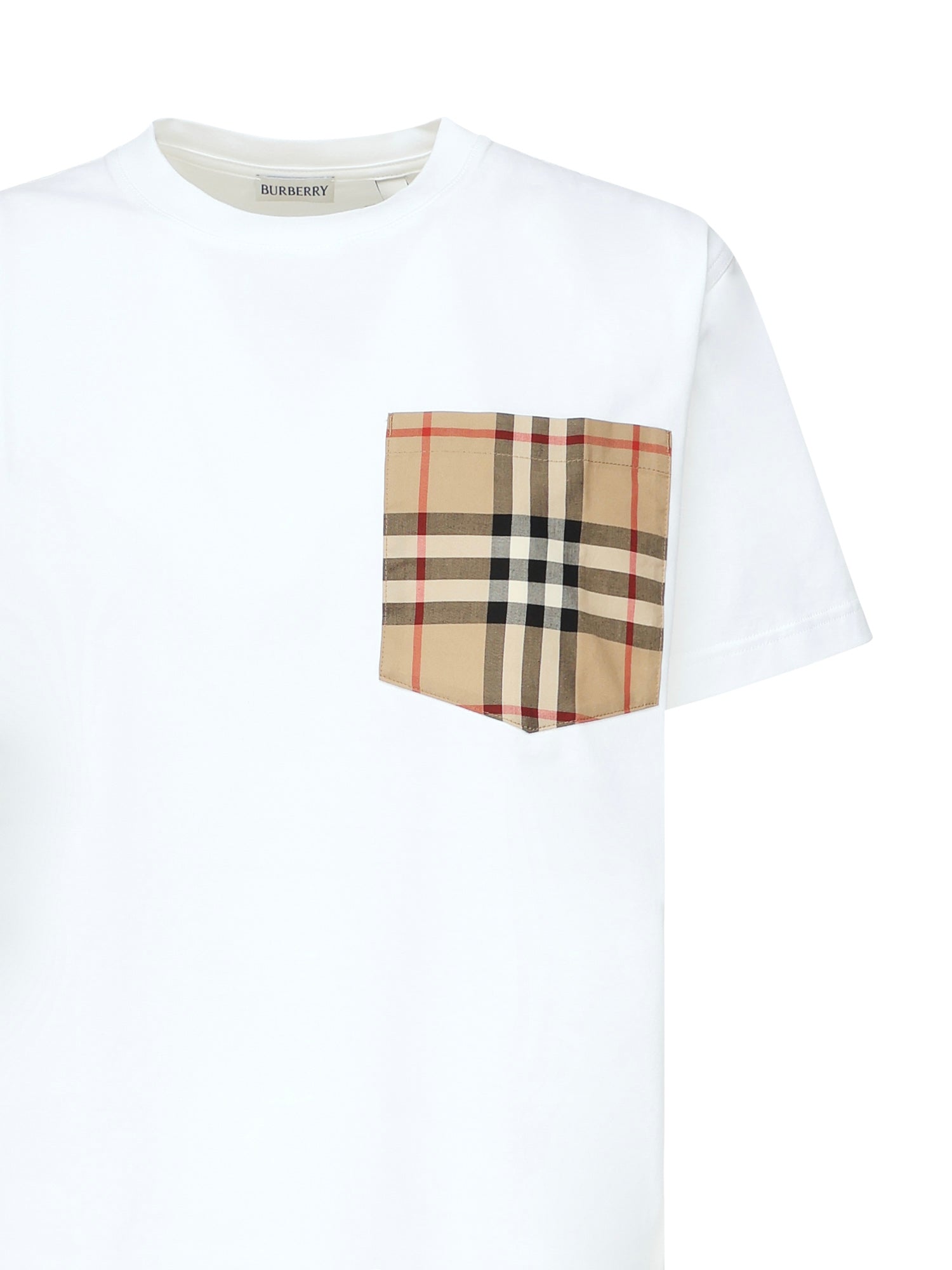T-shirt con tasca 'Check' 8103971 A1464 BURBERRY 
