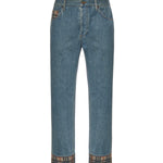 Jeans dritti con risvolti Check 8116361 A1322 BURBERRY 