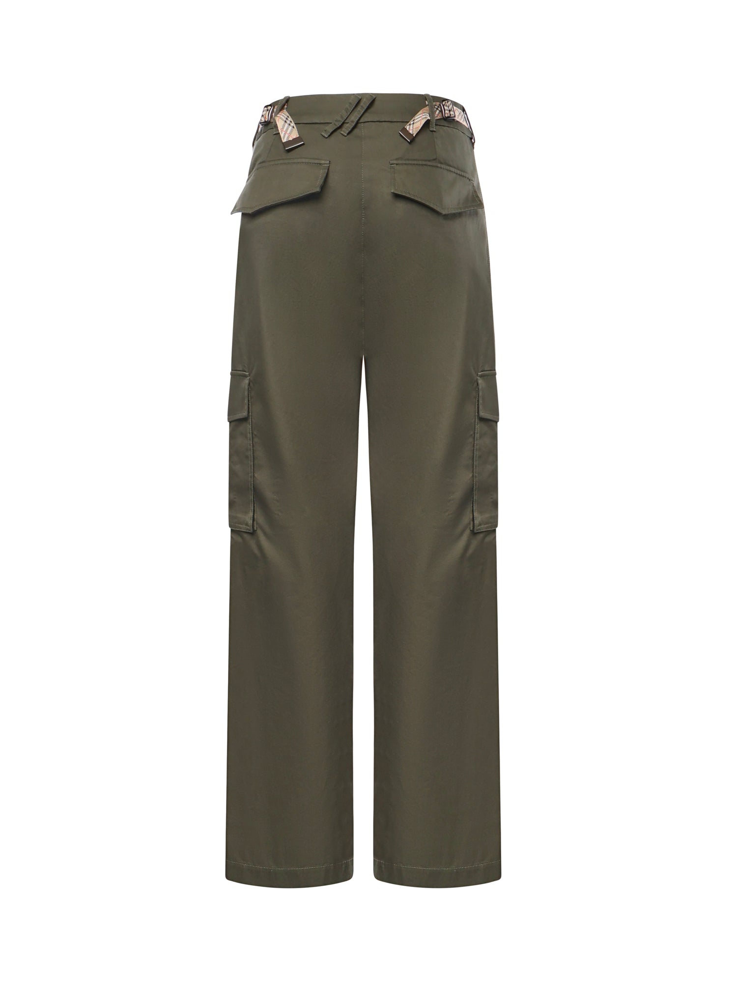 Pantaloni cargo in gabardine con finiture Check 8118420 C1220 BURBERRY 