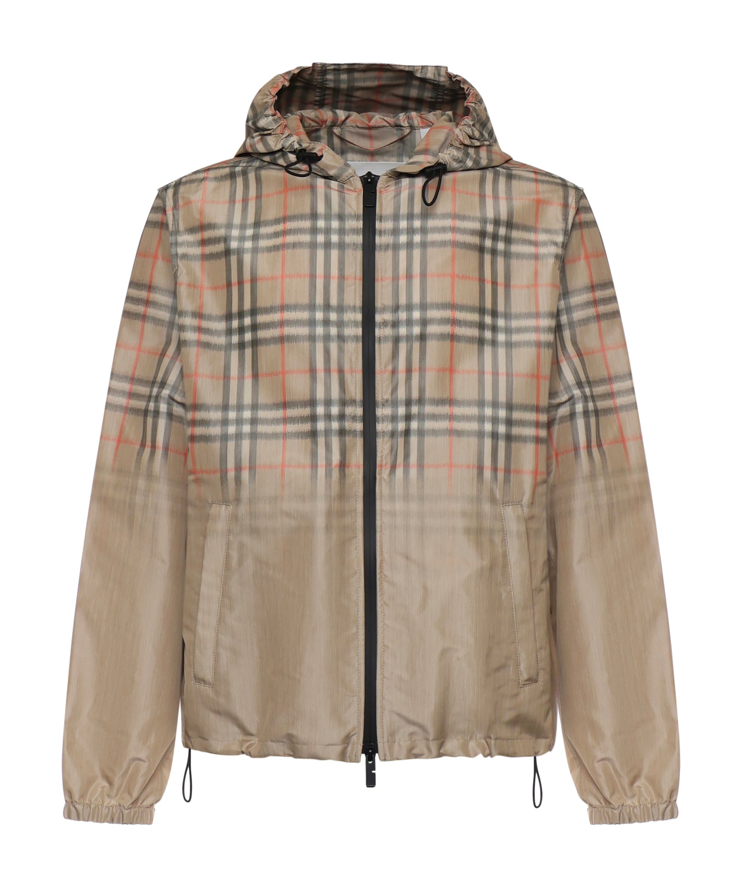 Giacca con cappuccio e Check sfumato 8118831 B9368 BURBERRY 