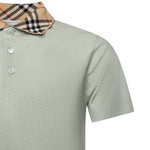 Polo in cotone con colletto Check 8118949 C4011 BURBERRY 