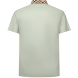 Polo in cotone con colletto Check 8118949 C4011 BURBERRY 