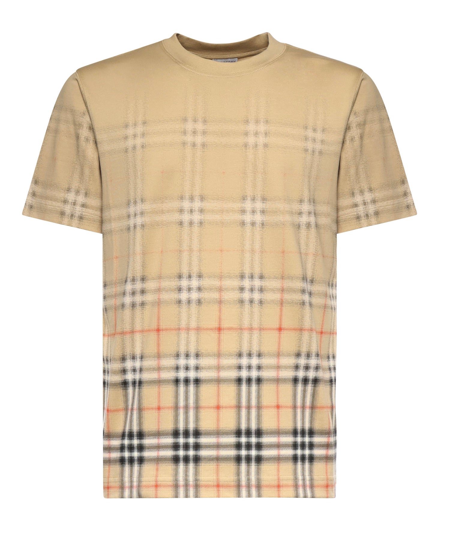 T-shirt in cotone Check sfumato 8119022 B9368 BURBERRY 