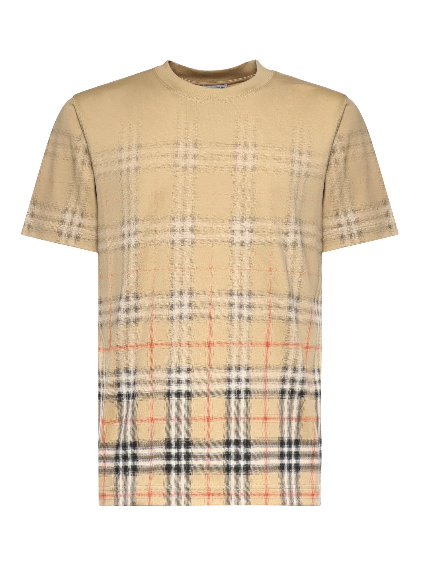 T-shirt in cotone Check sfumato 8119022 B9368 BURBERRY 