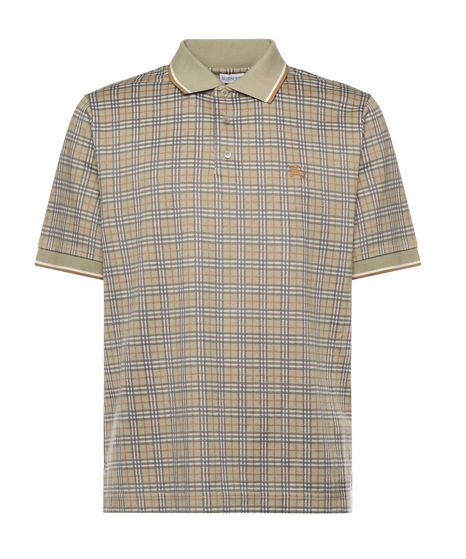 Polo in misto cotone Check<BR/> 8119563 C4053 BURBERRY 