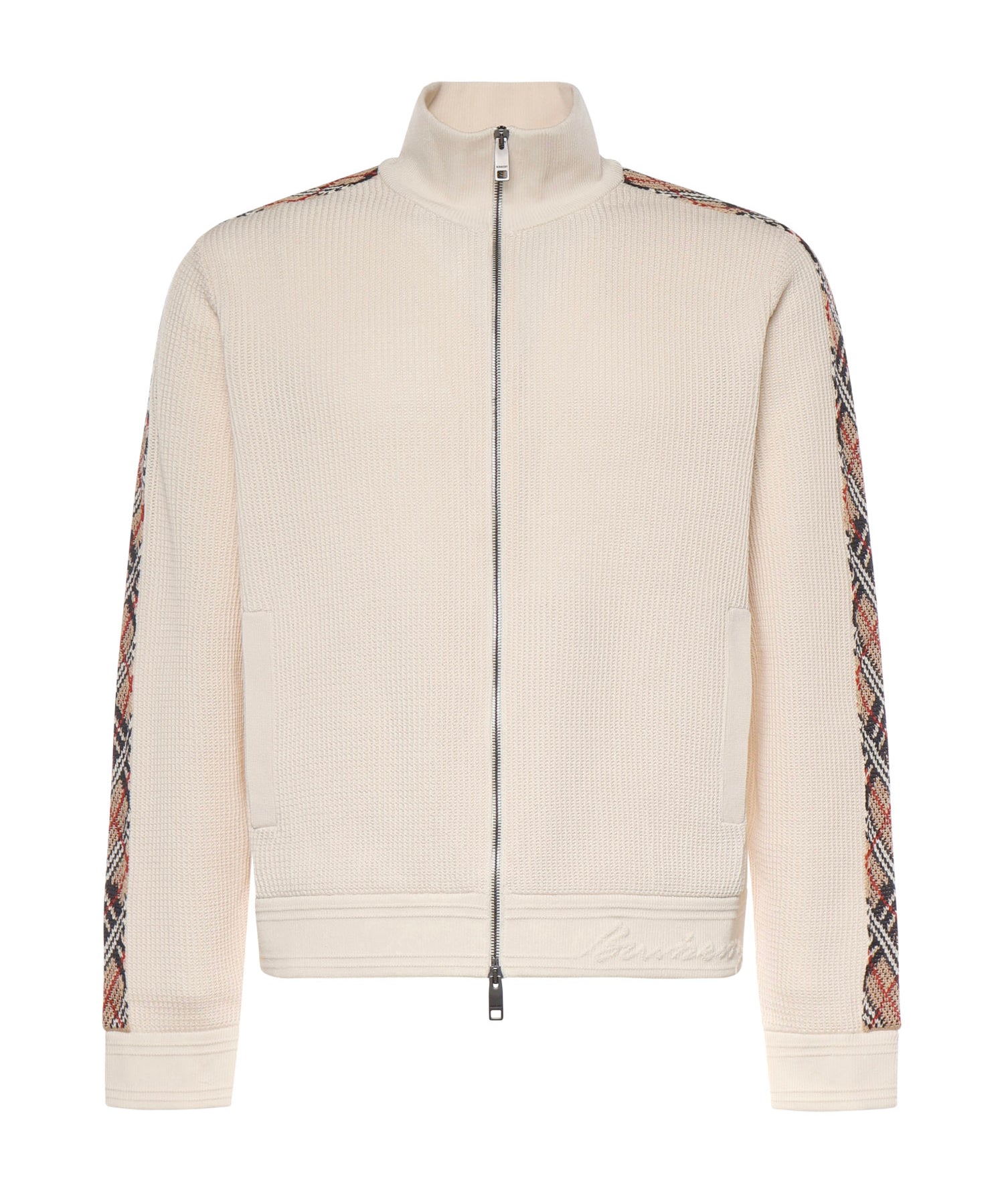 Giacca in cotone con finiture Check 8122452 C5121 BURBERRY 