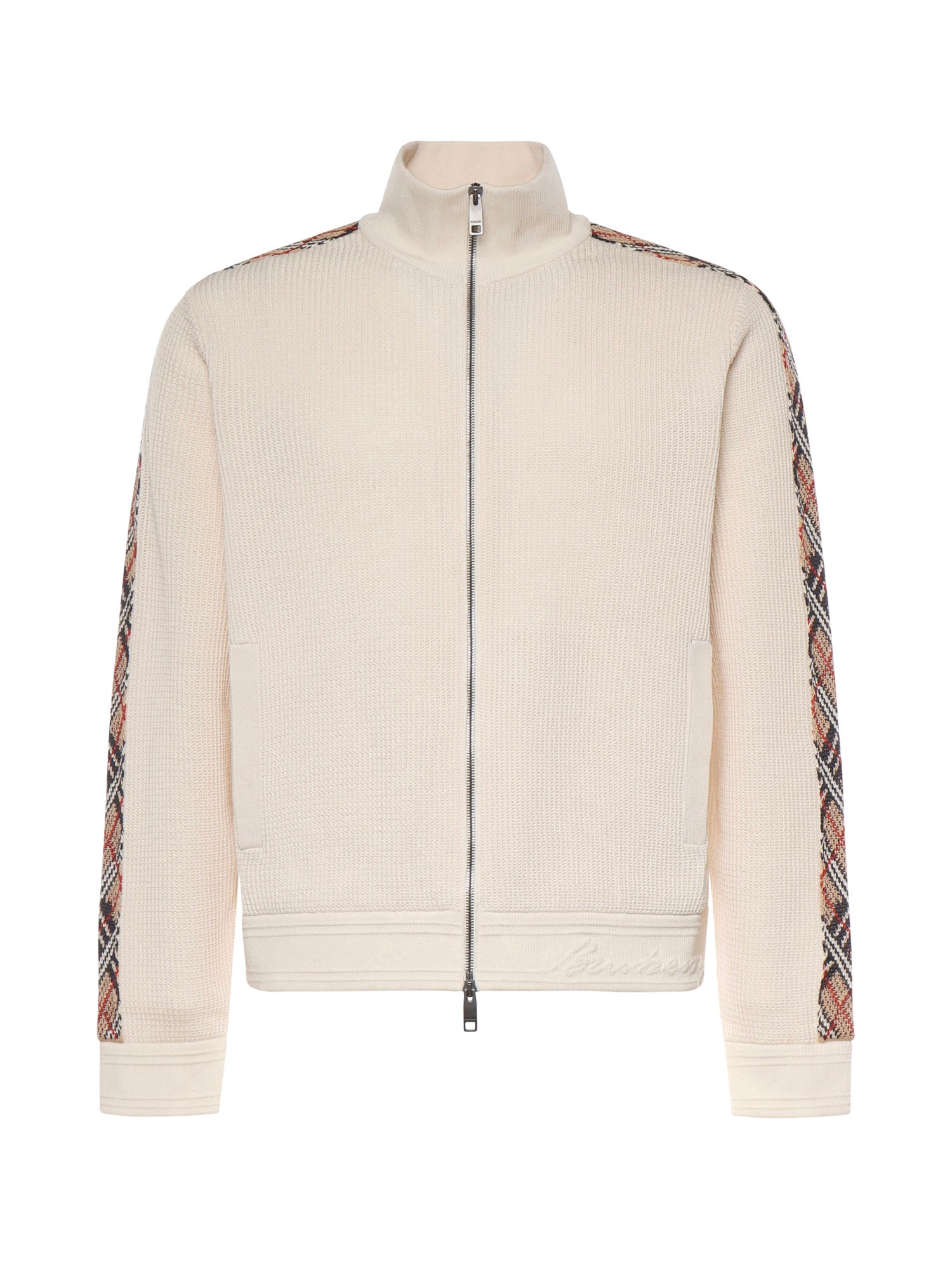 Giacca in cotone con finiture Check 8122452 C5121 BURBERRY 