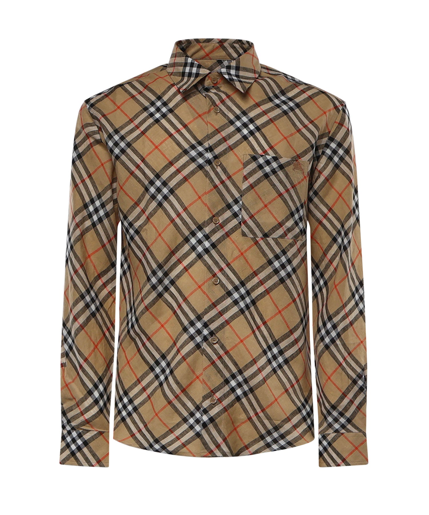 Camicia Check in lino 8123684 B9368 BURBERRY 