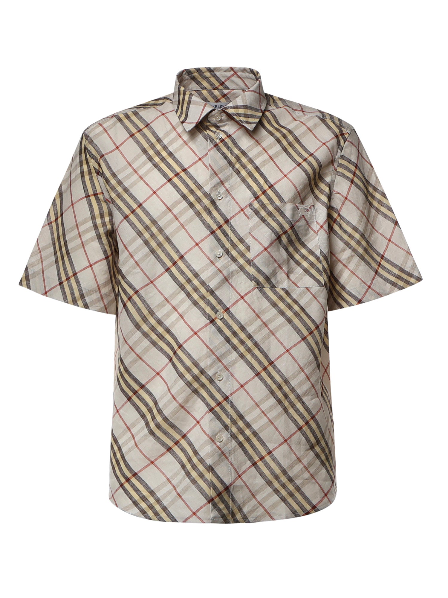 Camicia Check in lino 8123685 B8754 BURBERRY 