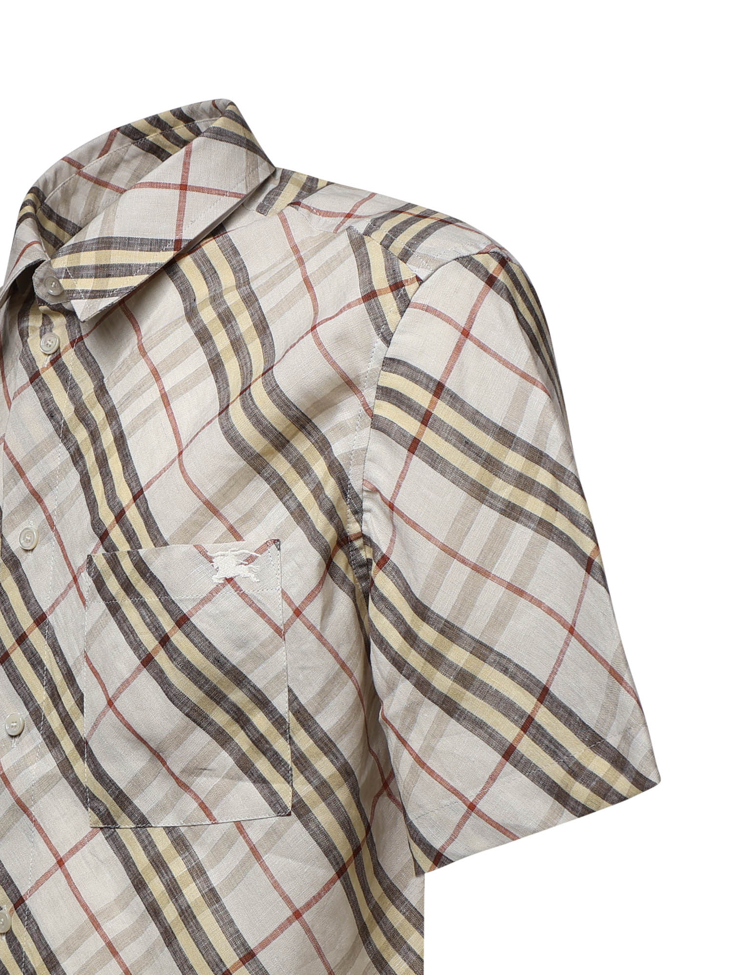 Camicia Check in lino 8123685 B8754 BURBERRY 