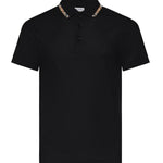 Polo in cotone con finiture Check 8126949 A1189 BURBERRY 