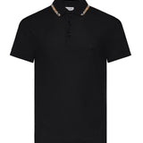 Polo in cotone con finiture Check 8126949 A1189 BURBERRY 