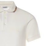 Polo in cotone con finiture Check 8126955 B7078 BURBERRY 