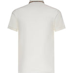 Polo in cotone con finiture Check 8126955 B7078 BURBERRY 