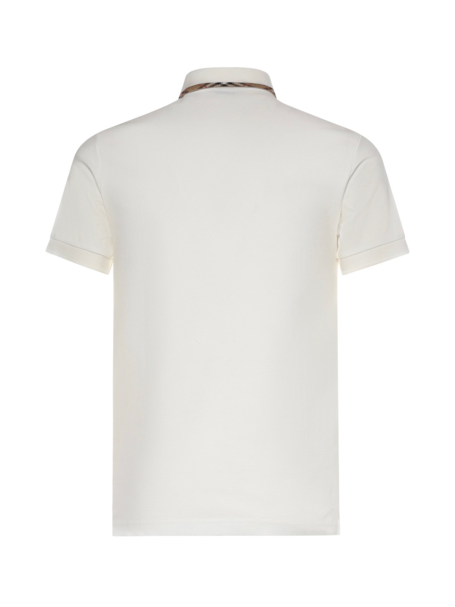 Polo in cotone con finiture Check 8126955 B7078 BURBERRY 