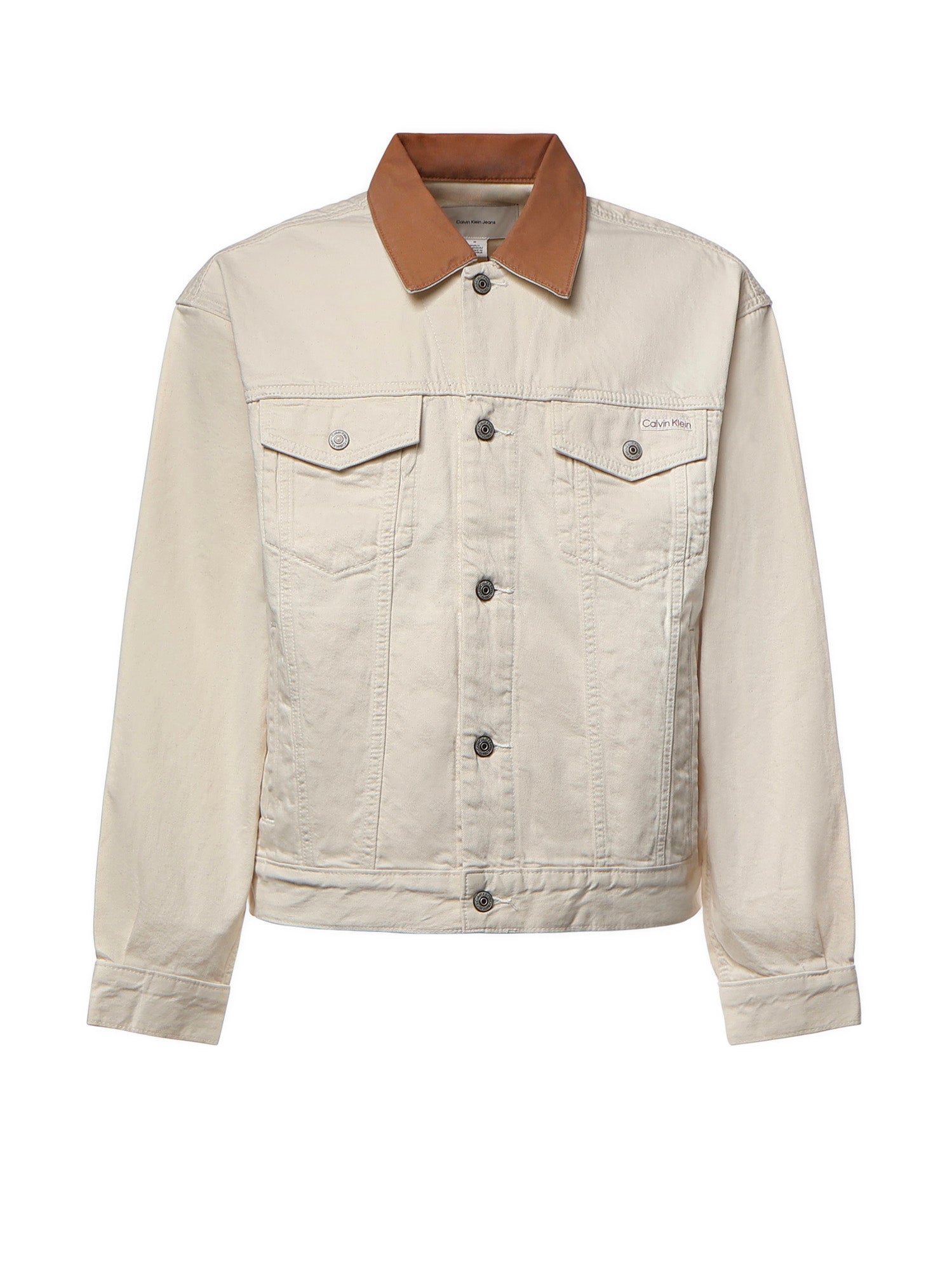 Giubbotto di jeans con colletto a contrasto '90 LV04RG906G X89 CALVIN KLEIN 
