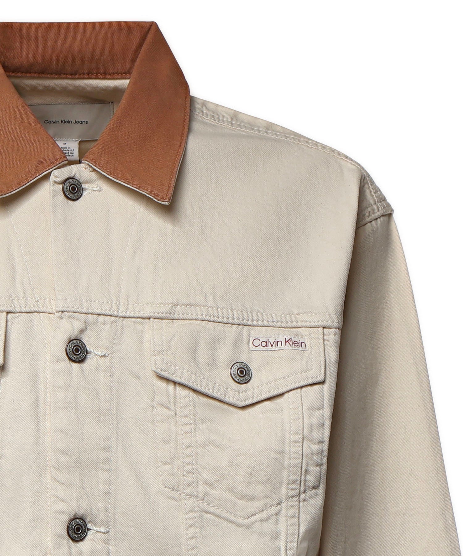 Giubbotto di jeans con colletto a contrasto '90 LV04RG906G X89 CALVIN KLEIN 
