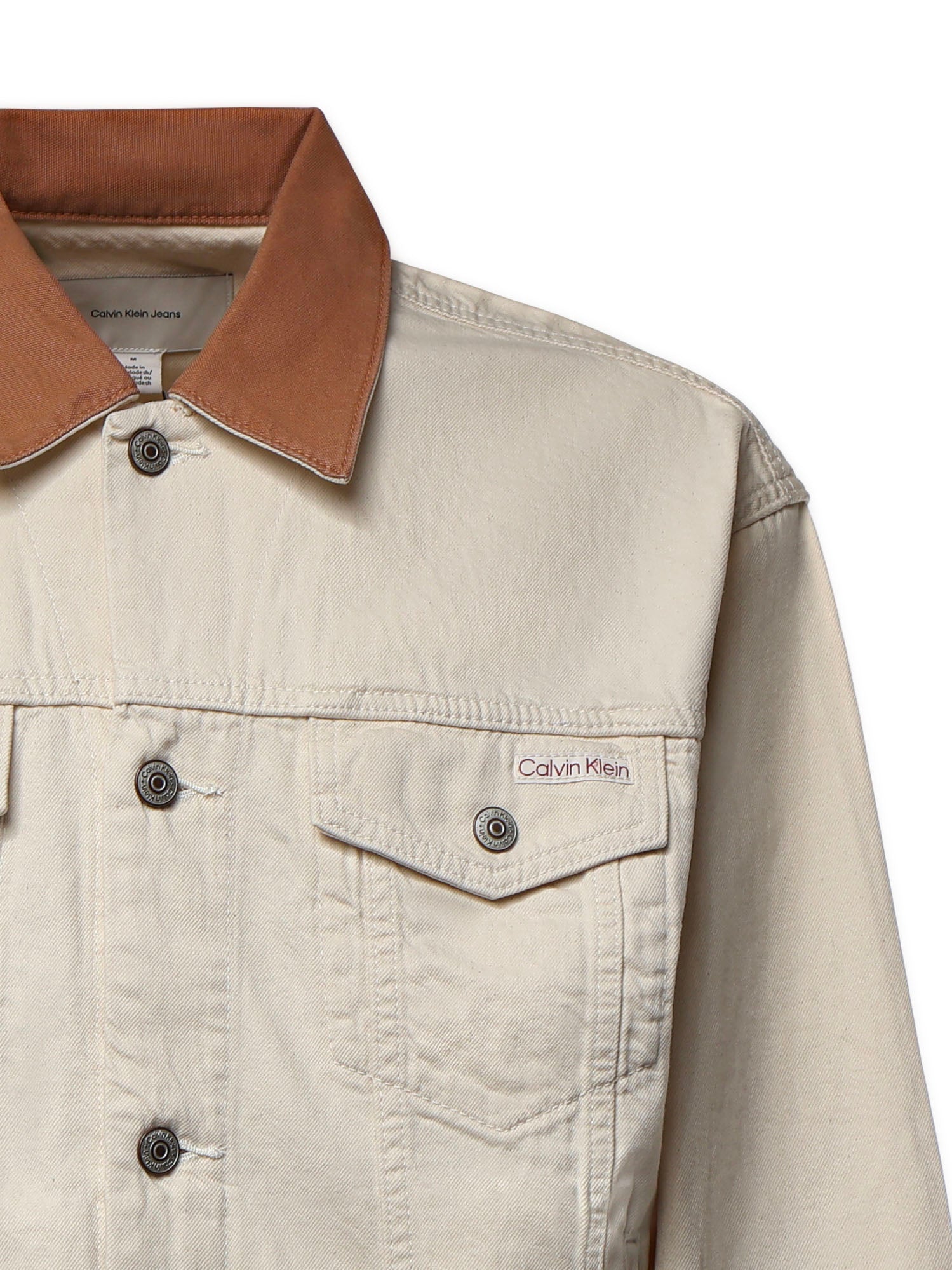 Giubbotto di jeans con colletto a contrasto '90 LV04RG906G X89 CALVIN KLEIN 