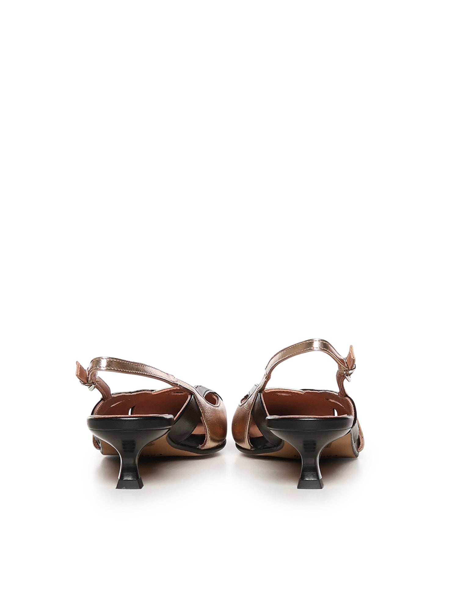 Slingback Caroline Rio Nature in pelle A57129 NERO QUARZO CARMENS 