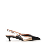 Slingback Caroline Rio Nature in pelle A57129 NERO QUARZO CARMENS 