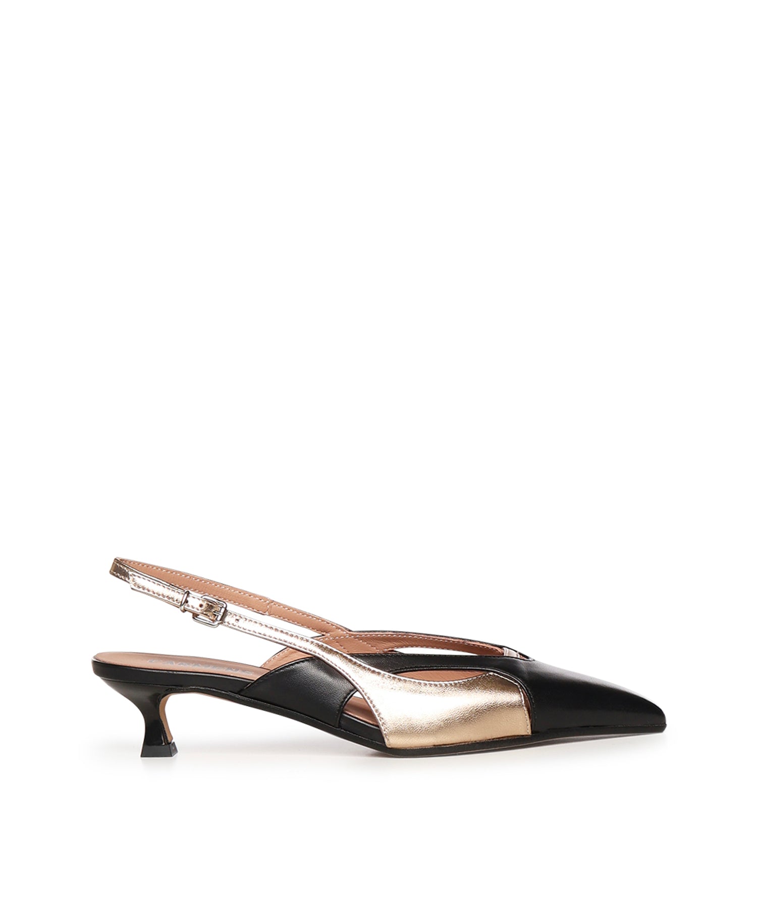 Slingback Caroline Rio Nature in pelle A57129 NERO QUARZO CARMENS 