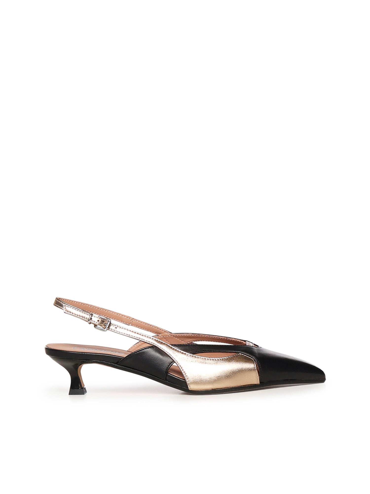 Slingback Caroline Rio Nature in pelle A57129 NERO QUARZO CARMENS 