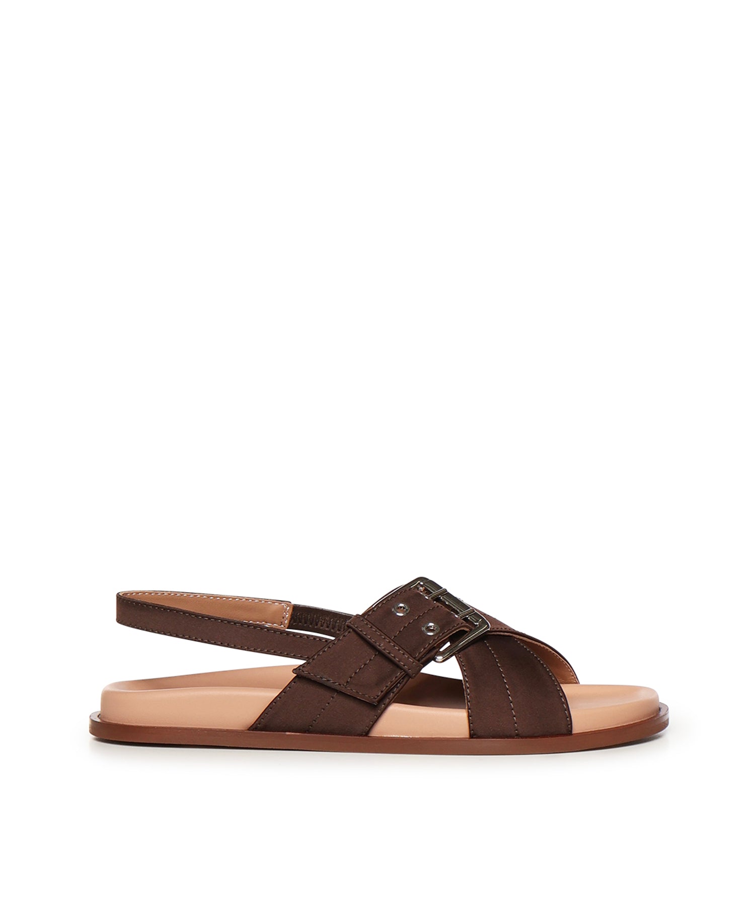 Sandalo Christine in satin A57175 CIOCCOLATO CARMENS 