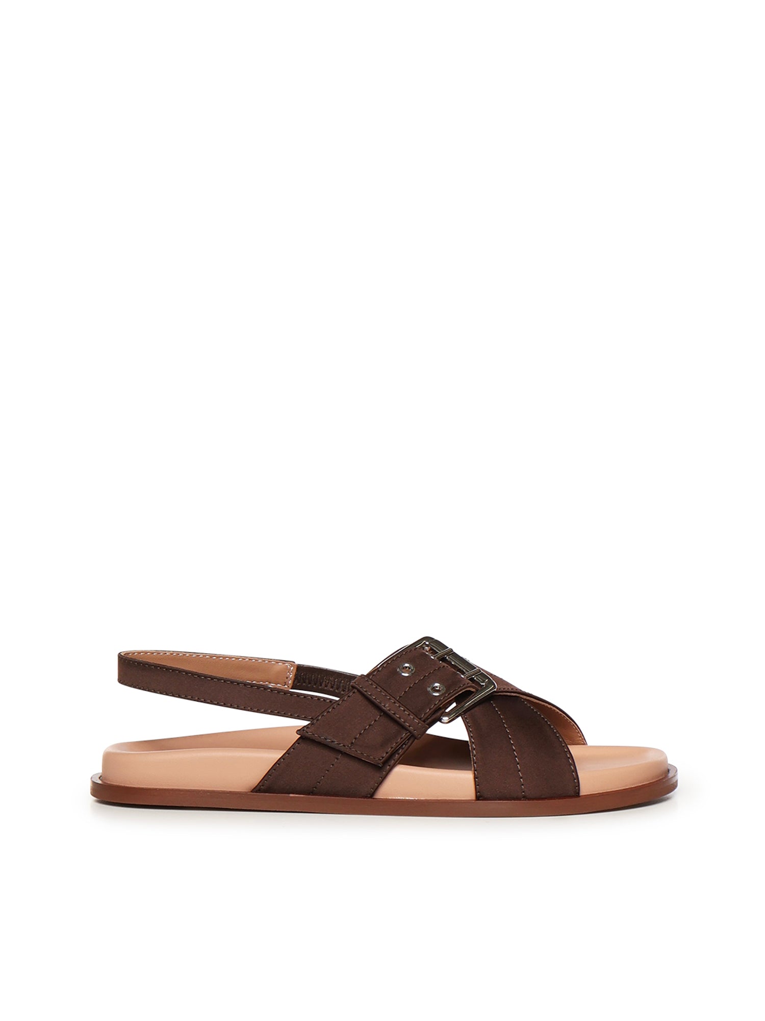 Sandalo Christine in satin A57175 CIOCCOLATO CARMENS 
