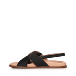 Sandalo Christine in satin A57175 NERO CARMENS 