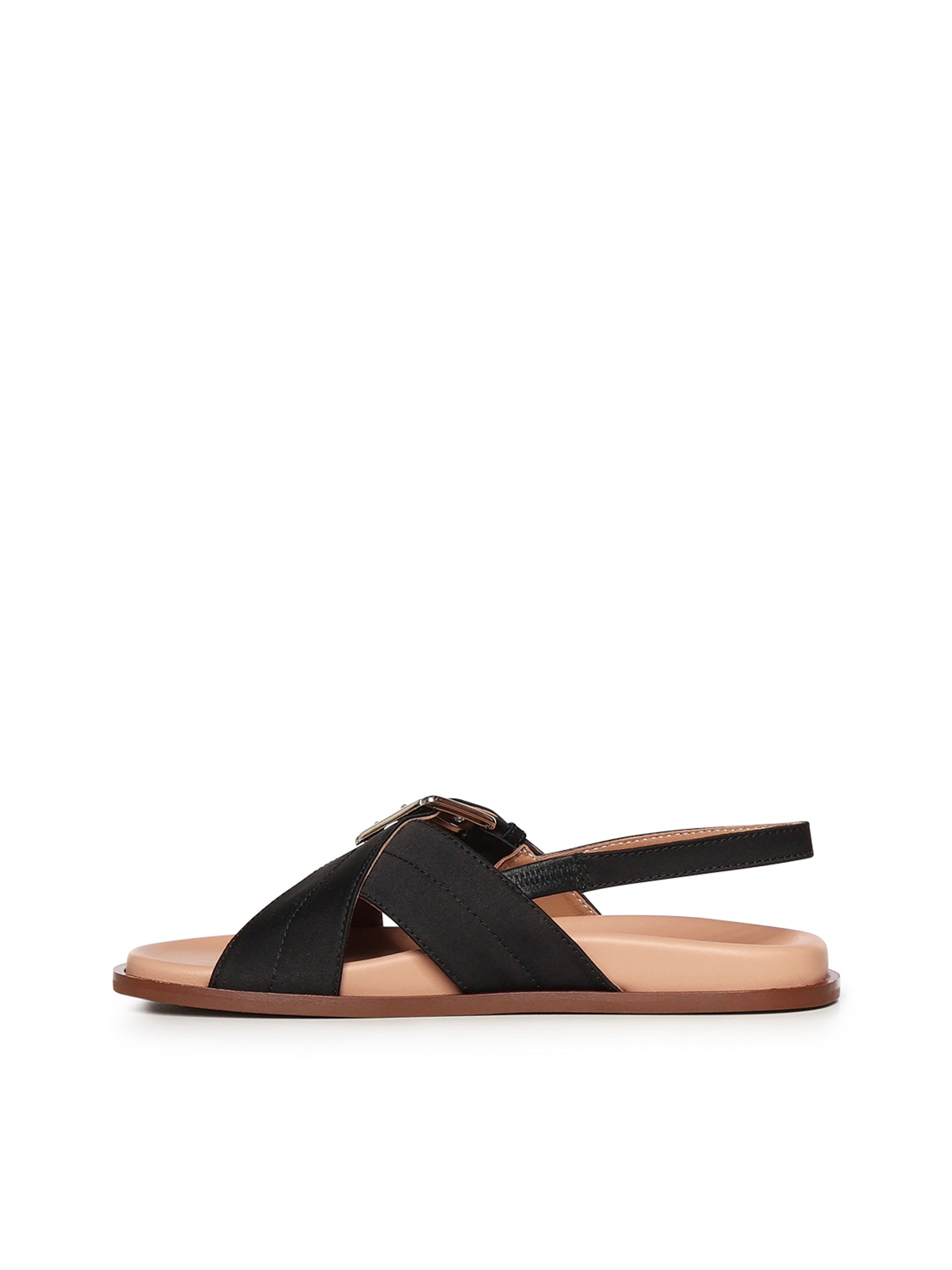 Sandalo Christine in satin A57175 NERO CARMENS 