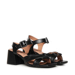 Sandali New Carry Cross in pelle A57184 NERO CARMENS 