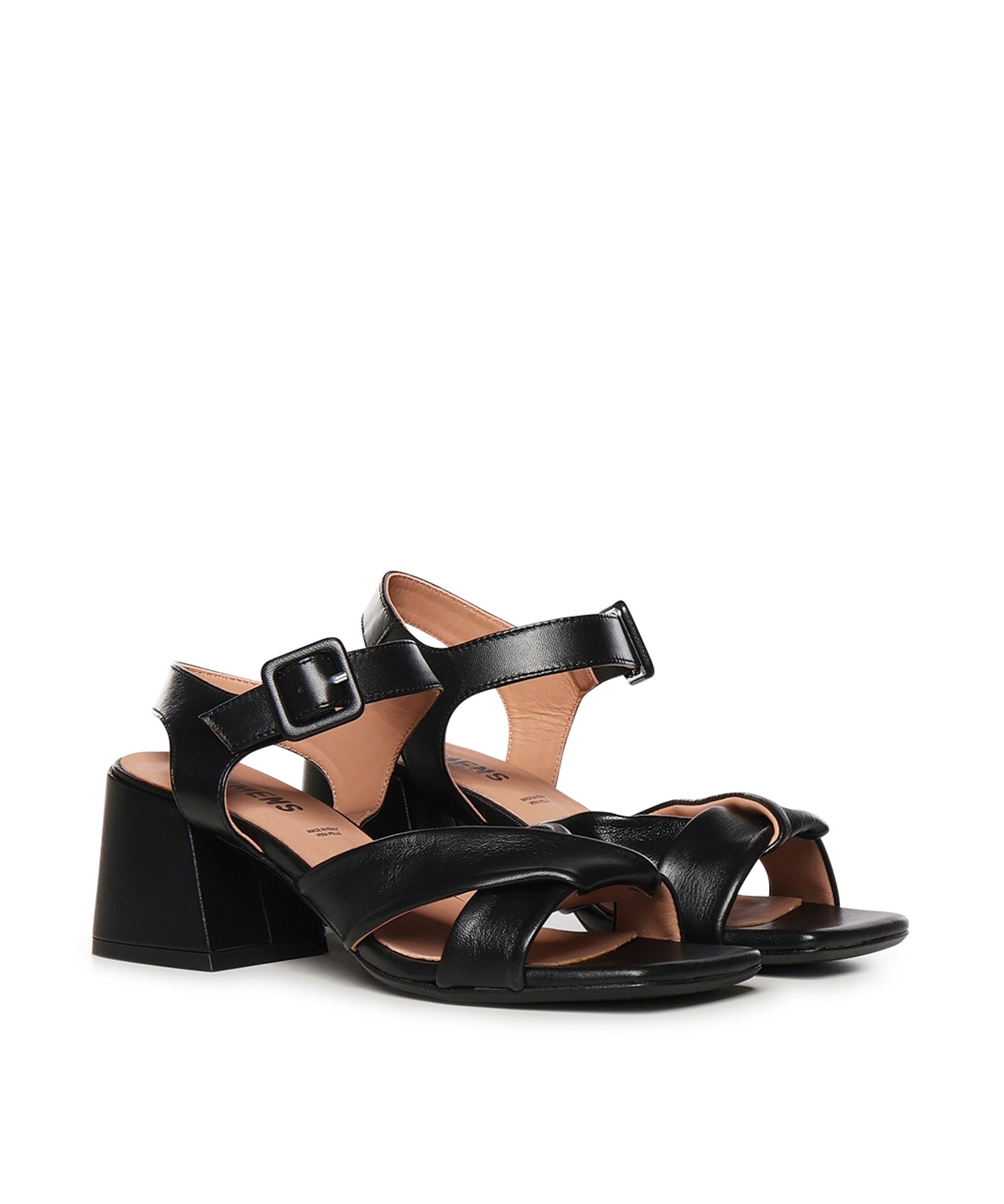 Sandali New Carry Cross in pelle A57184 NERO CARMENS 