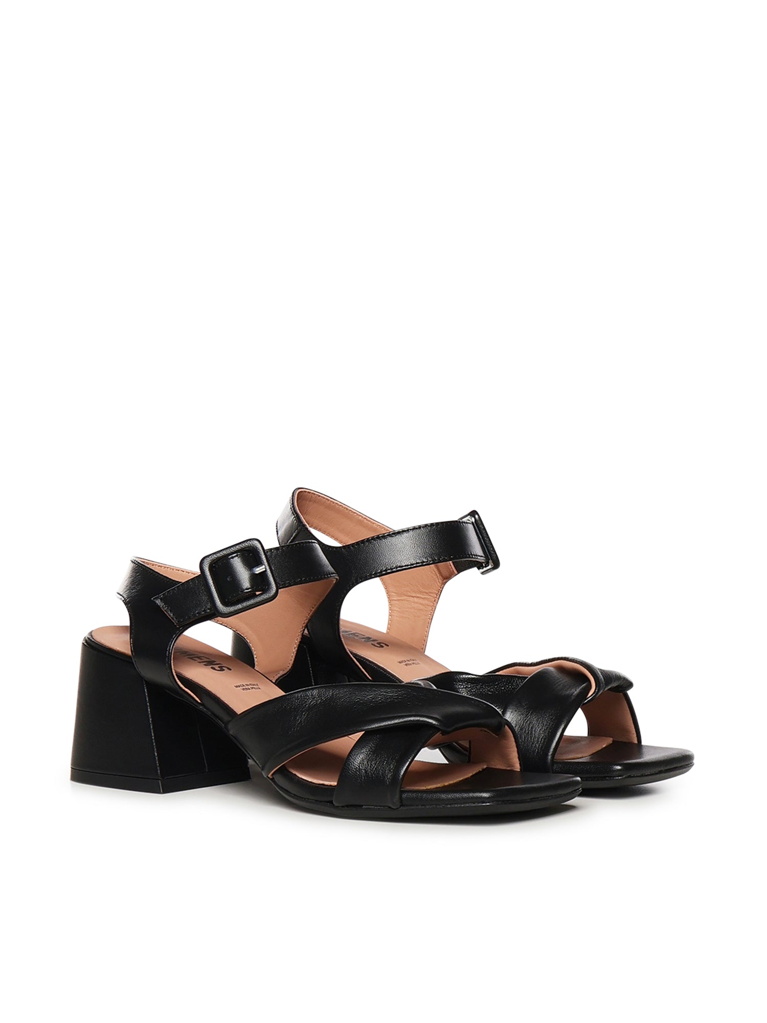 Sandali New Carry Cross in pelle A57184 NERO CARMENS 