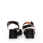Sandali New Carry Cross in pelle A57184 NERO CARMENS 