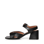 Sandali New Carry Cross in pelle A57184 NERO CARMENS 