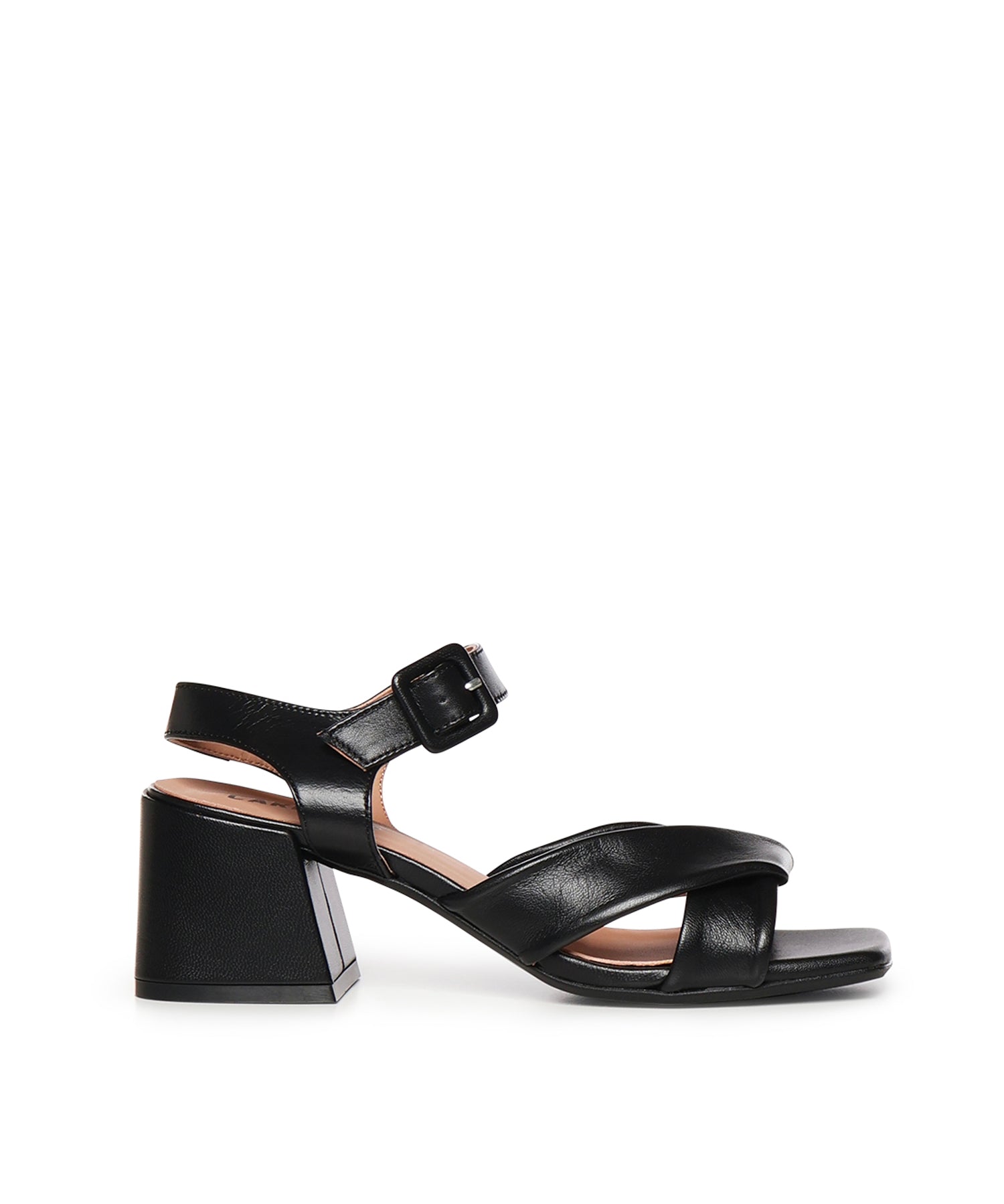 Sandali New Carry Cross in pelle A57184 NERO CARMENS 