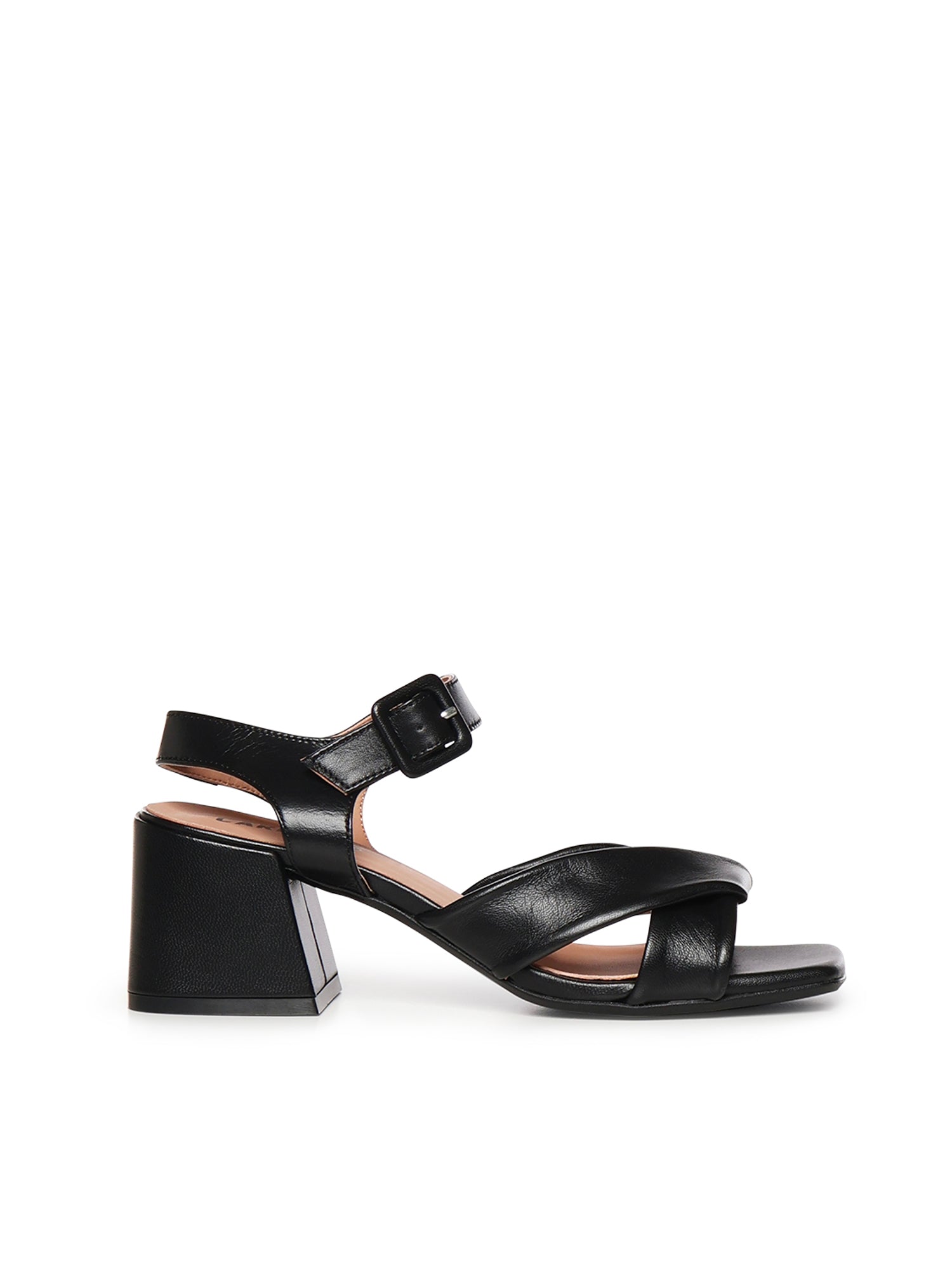Sandali New Carry Cross in pelle A57184 NERO CARMENS 