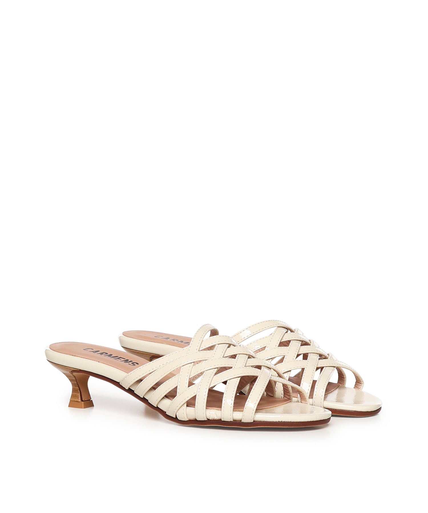 Mules Giuli Cage in pelle A57188 IVORY CARMENS 