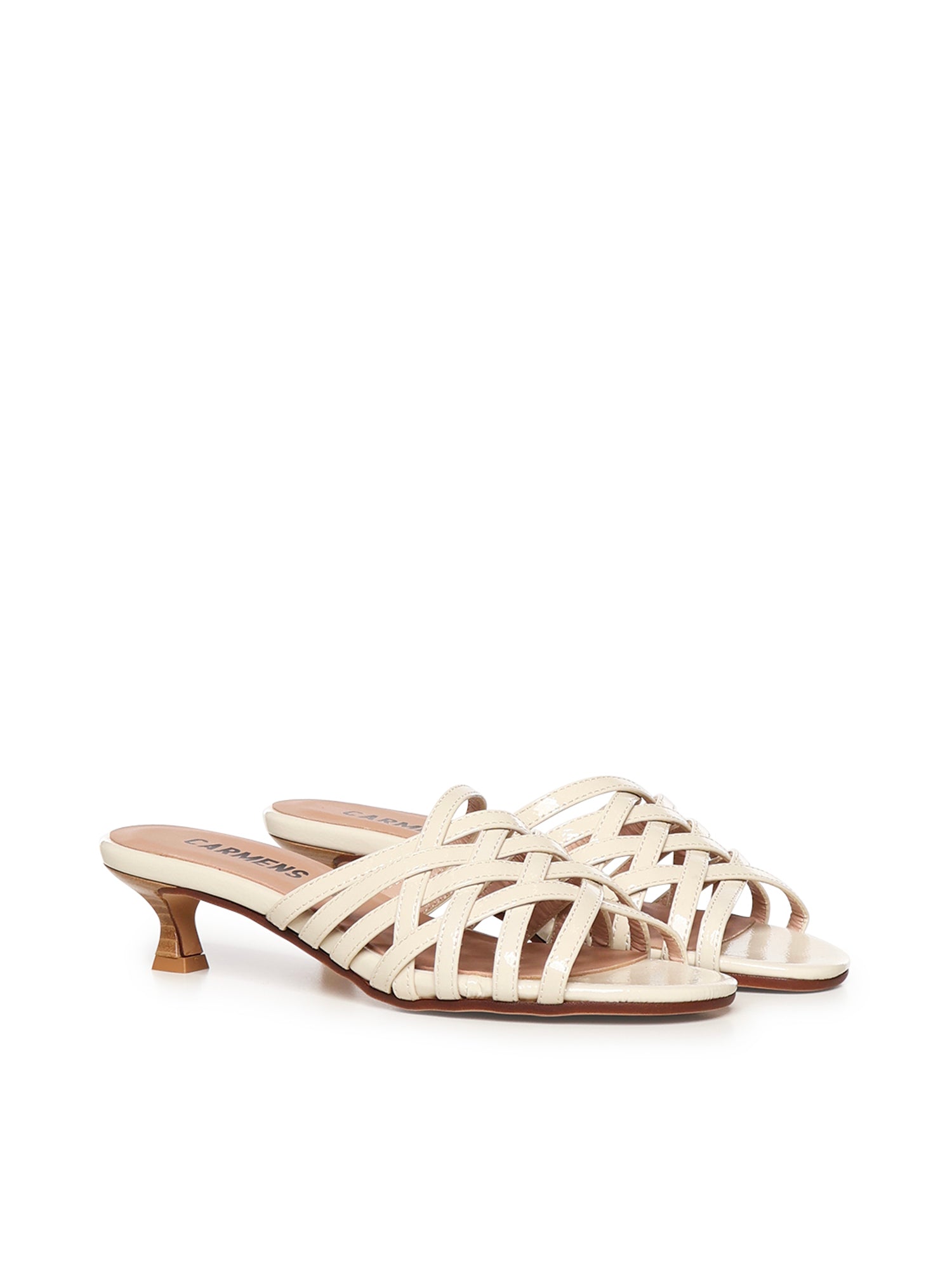 Mules Giuli Cage in pelle A57188 IVORY CARMENS 