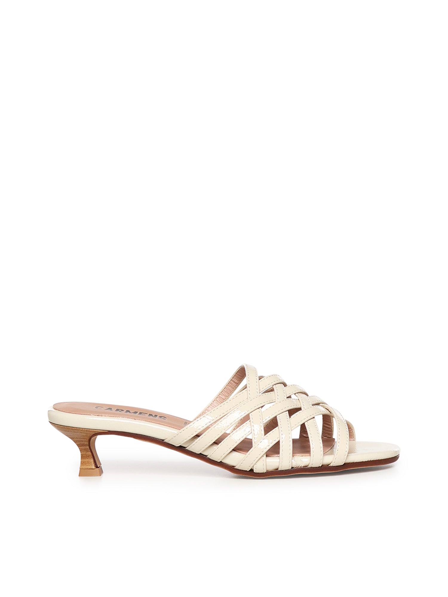 Mules Giuli Cage in pelle A57188 IVORY CARMENS 