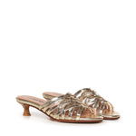Mules Giuli Cage in pelle A57188 PLATINO CARMENS 