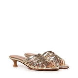 Mules Giuli Cage in pelle A57188 PLATINO CARMENS 