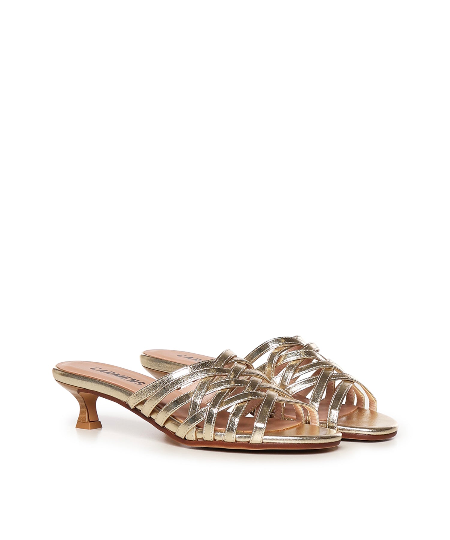 Mules Giuli Cage in pelle A57188 PLATINO CARMENS 