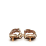 Mules Giuli Cage in pelle A57188 PLATINO CARMENS 